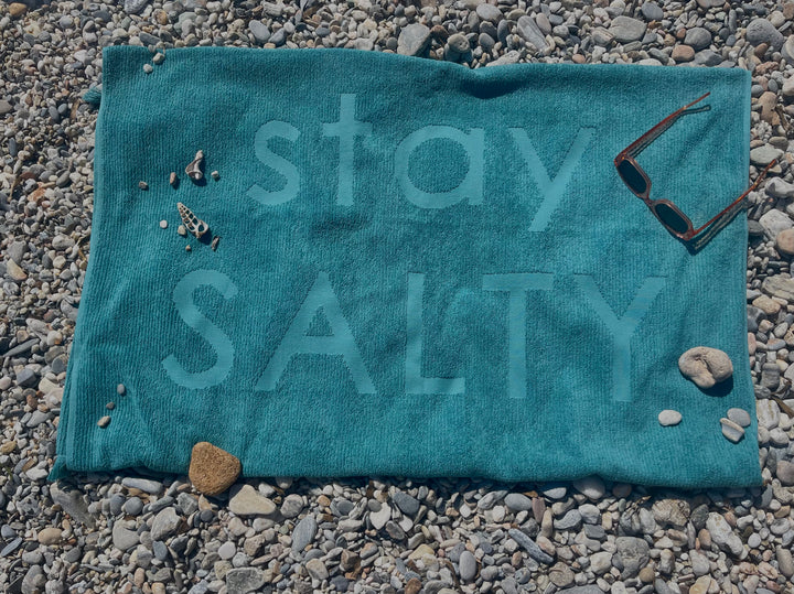 Πετσέτα Θαλάσσης Ανοιχτό Πετρόλ Stay Salty 90X170 Nef-Nef Homeware