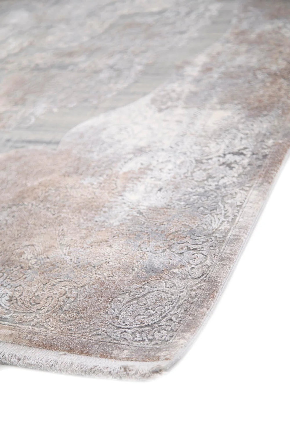 Vintage Χαλί Γκρι-Μπεζ Bamboo Silk Royal Carpet 160X230 (6864A)