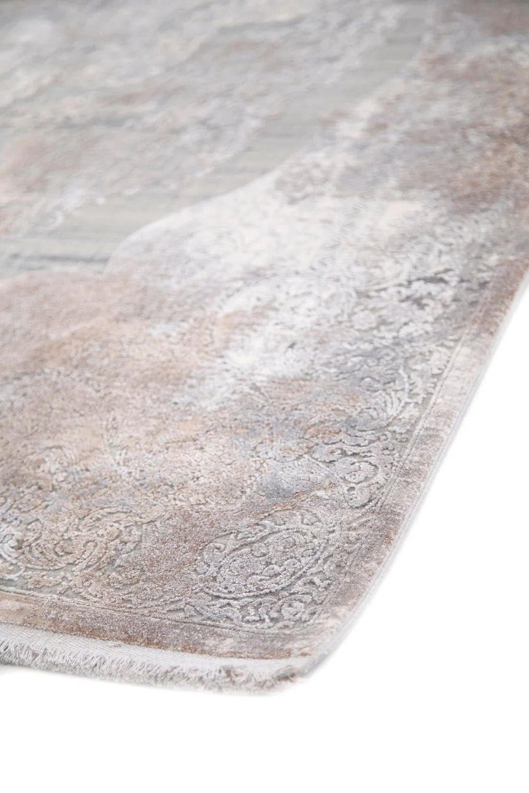 Vintage Χαλί Γκρι-Μπεζ Bamboo Silk Royal Carpet 160X230 (6864A)