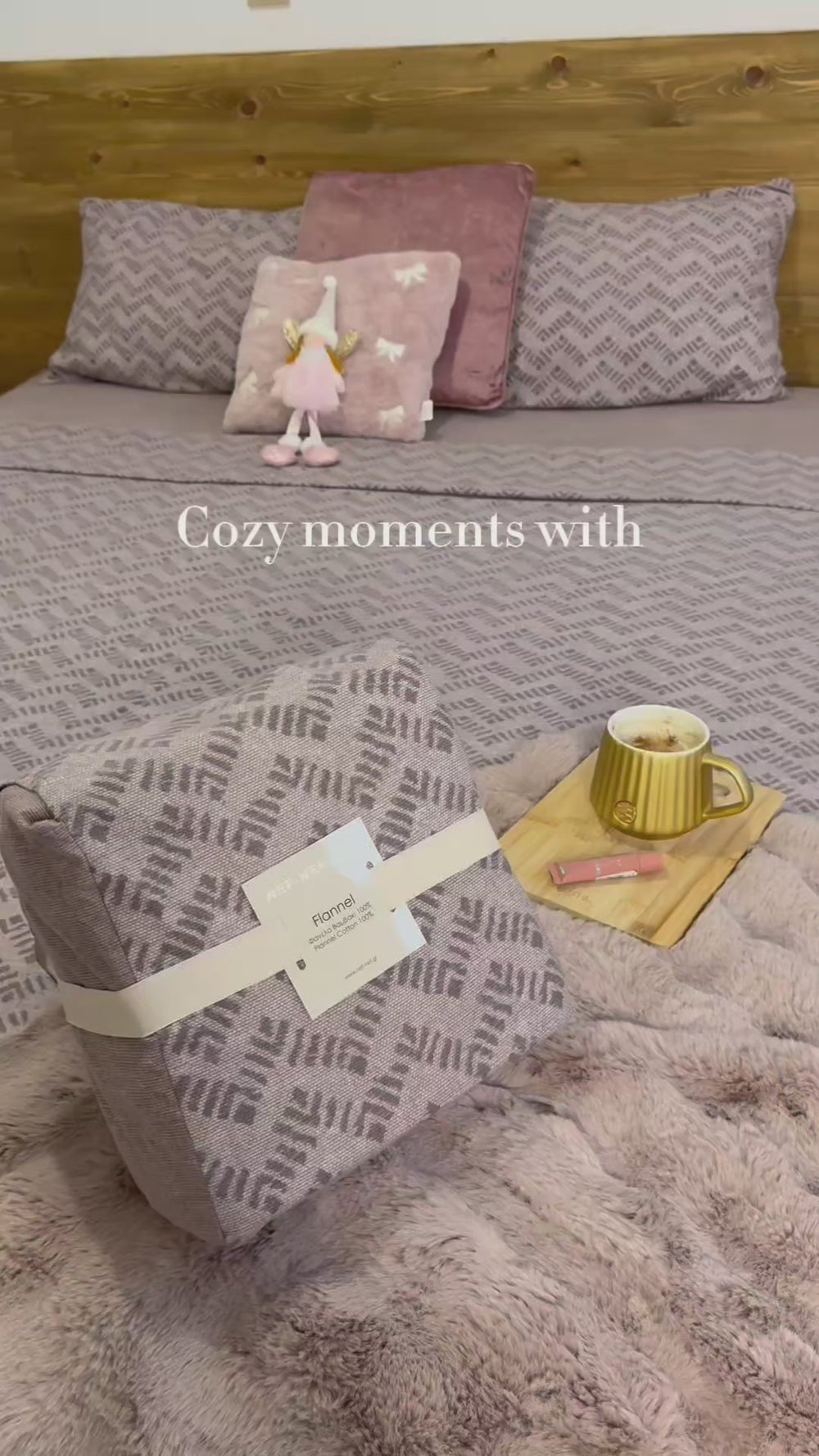 Σετ Φανελένια Σεντόνια Μονά Μόκκα Otrando Nef-Nef Homeware