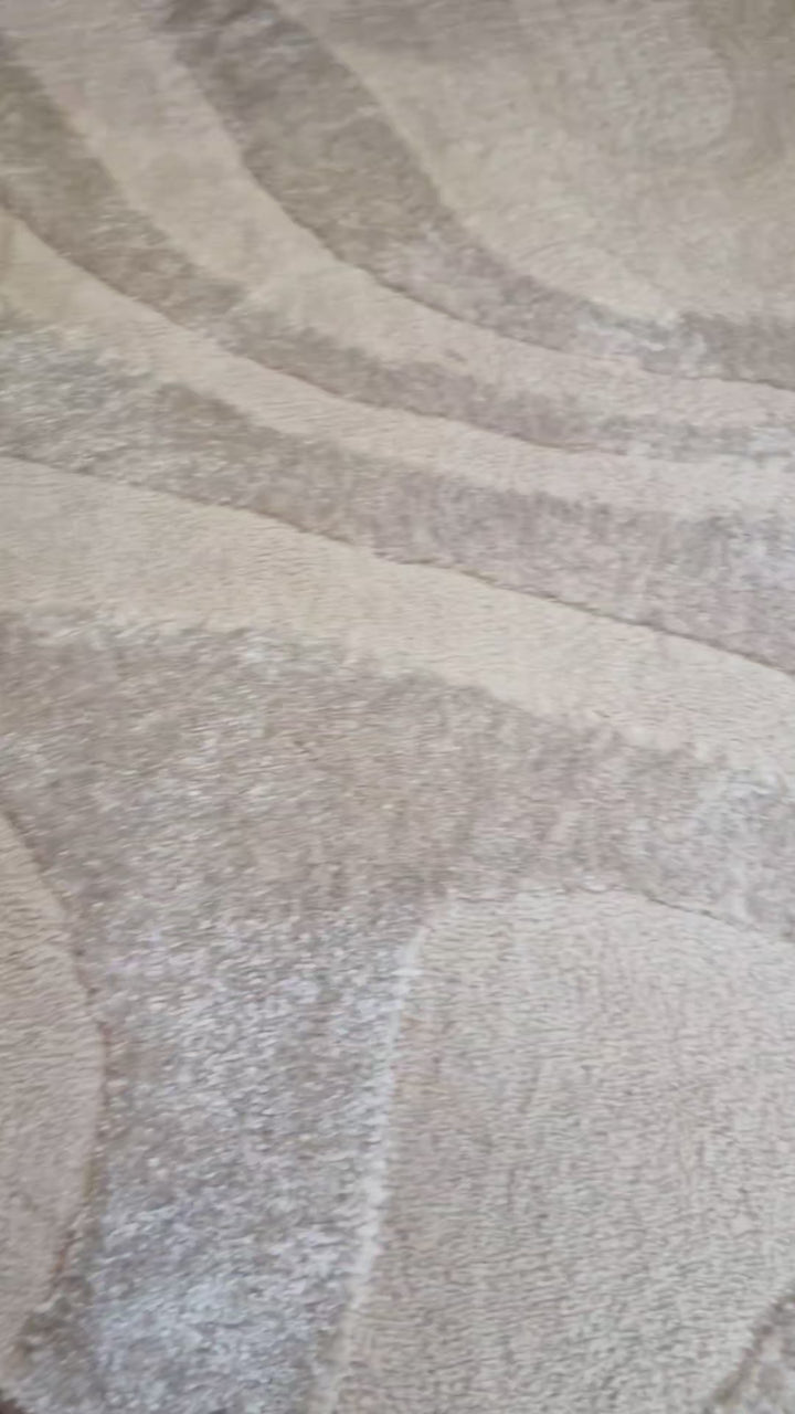 Μοντέρνο Χαλί Μπεζ Πολυεστερικό Organic Shape Royal Carpet 1.33X1.33
